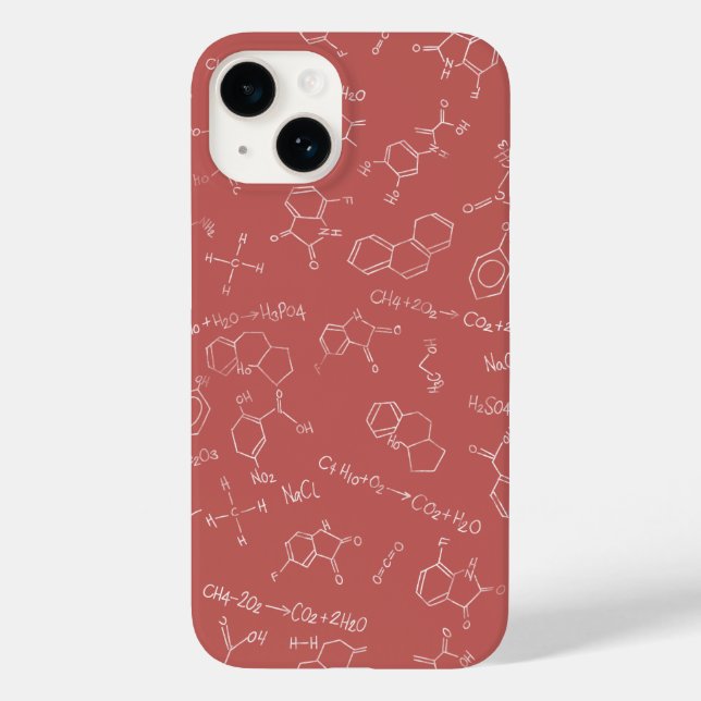 Chemistry diagram design dusky pink Case-Mate iPhone case (Back)
