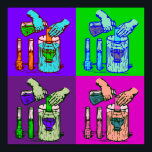 Chemistry Displacement Pop Art Poster<br><div class="desc">As our knowledge builds about the universe we find that nothing is impossible. At String Theory humour and knowledge are abundant in our diverse selection of apparel  and remember 99% of the items offered in my gallery can be customised to your taste!</div>