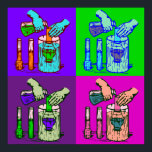Chemistry Displacement Pop Art Poster<br><div class="desc">As our knowledge builds about the universe we find that nothing is impossible. At String Theory humour and knowledge are abundant in our diverse selection of apparel  and remember 99% of the items offered in my gallery can be customised to your taste!</div>