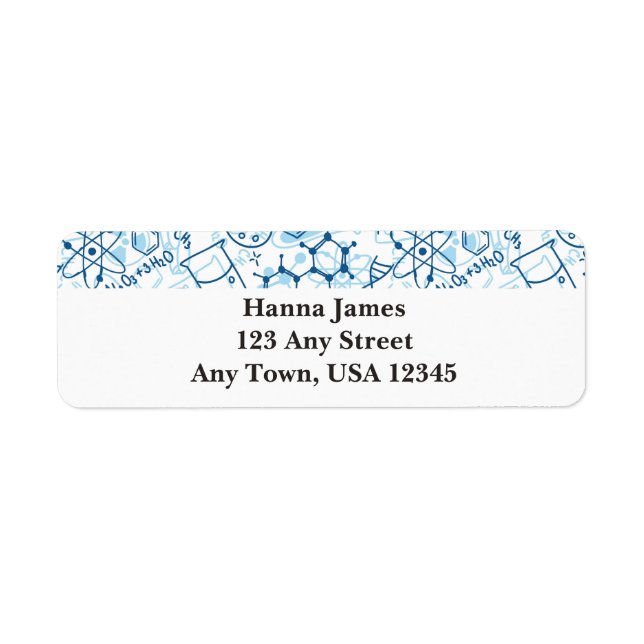 Chemistry Doodle Pad Drawing Personalised Text (Front)