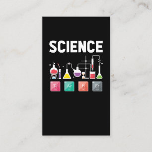 Chemistry Elements Laboratory Science Teacher Business Card