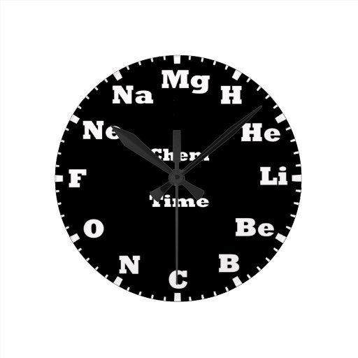 Chemistry elements of periodic table Round Clock