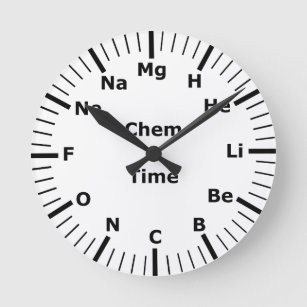 Chemistry Elements of Periodic Table Round Clock