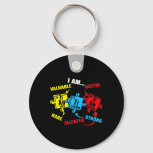 Chemistry Elements Periodic Table Puzzle Autism Aw Key Ring