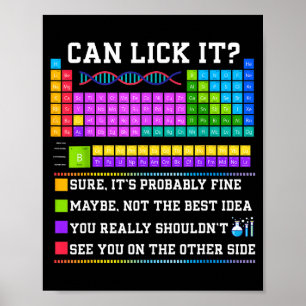 Chemistry Elements Teacher Can I Lick It Periodic  Poster