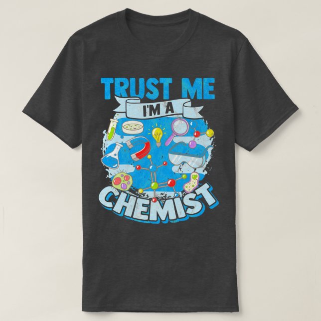 Chemistry Experiment Periodic Table Molecule Atom  T-Shirt (Design Front)