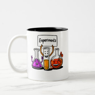 Chemistry Experiments Funny Science Joke Two-Tone Coffee Mug