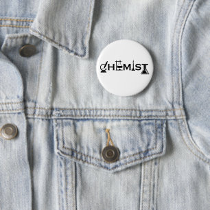 Chemistry funny chemist gifts 6 cm round badge