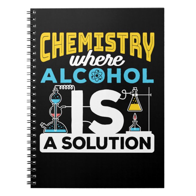 Chemistry Funny Solution Joke Notebook (Front)