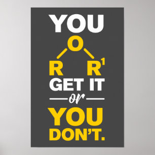 Chemistry Gag You Get It or You Don't Teachers Poster