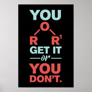 Chemistry Gag You Get It or You Don't Teachers Poster