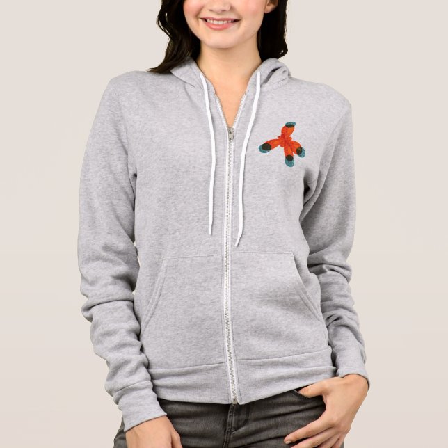 Chemistry Geek Orange Methane Molecule Hoodie (Front)
