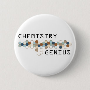 Chemistry Genius 6 Cm Round Badge