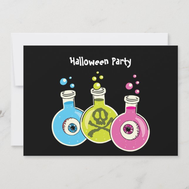 Chemistry Halloween Party Invitations (Front)