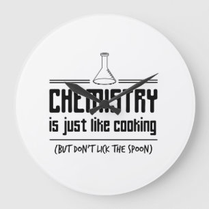 Chemistry Is Cooking Large Clock