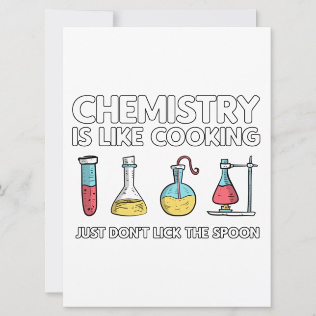 Chemistry Is Like Cooking Announcement (Front)