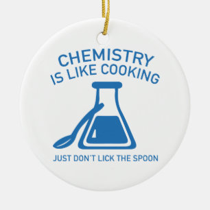 Chemistry Is Like Cooking Ceramic Tree Decoration