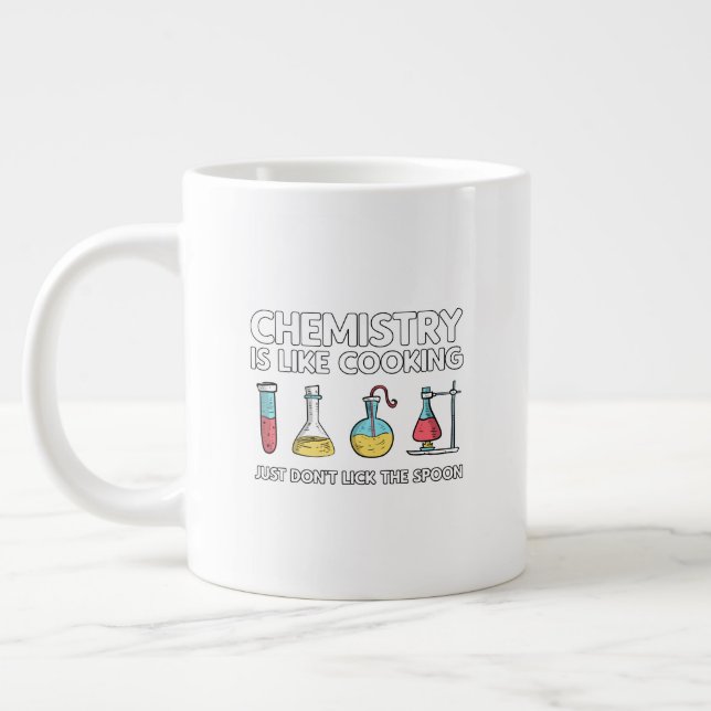 Chemistry Is Like Cooking Large Coffee Mug (Left)