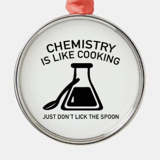 Chemistry Is Like Cooking Metal Tree Decoration