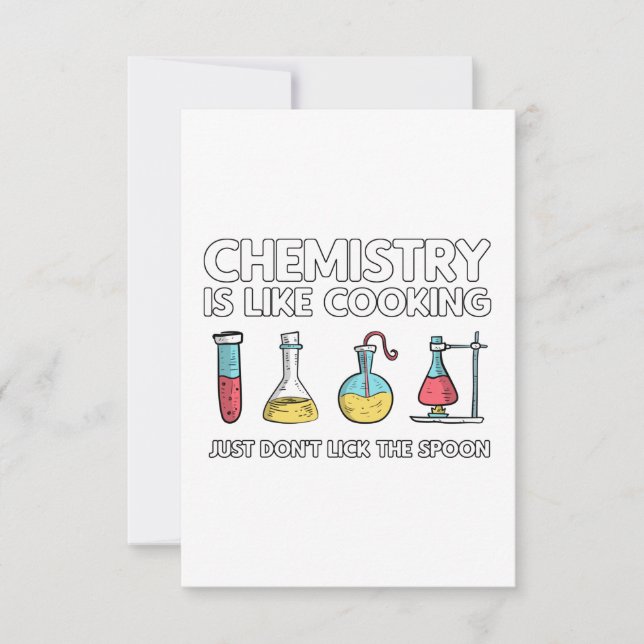 Chemistry Is Like Cooking Thank You Card (Front)