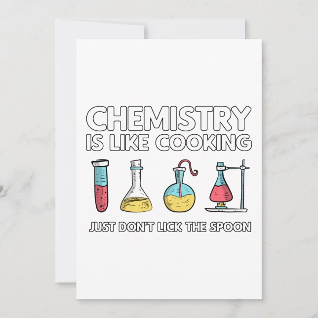 Chemistry Is Like Cooking Thank You Card (Front)