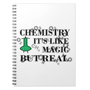 chemistry is like magic but real funny chemist notebook