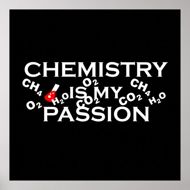 chemistry is my passion funny chemist quotes poster (Front)