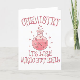 Chemistry - It's Like Magic But Real Funny Science Holiday Card