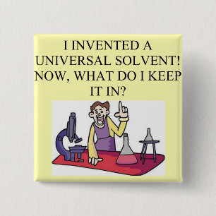 chemistry joke 15 cm square badge