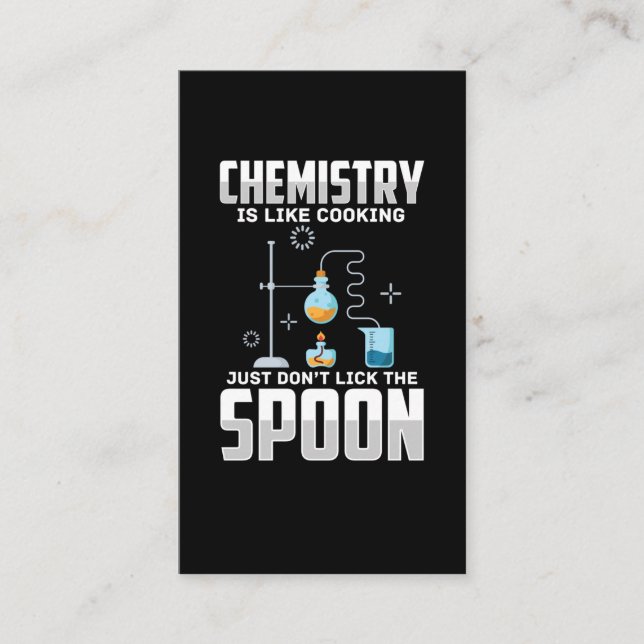 Chemistry Joke Funny Teacher Scientist Business Card (Front)