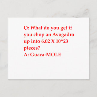 chemistry joke postcard