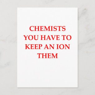 chemistry joke postcard