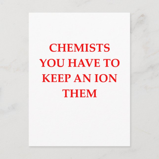 chemistry joke postcard (Front)