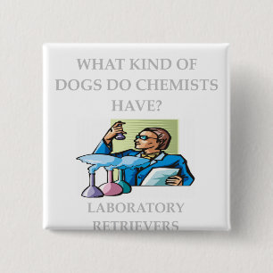 chemistry jokes 15 cm square badge