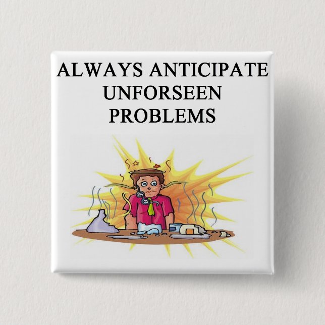 chemistry lab blowup 15 cm square badge (Front)