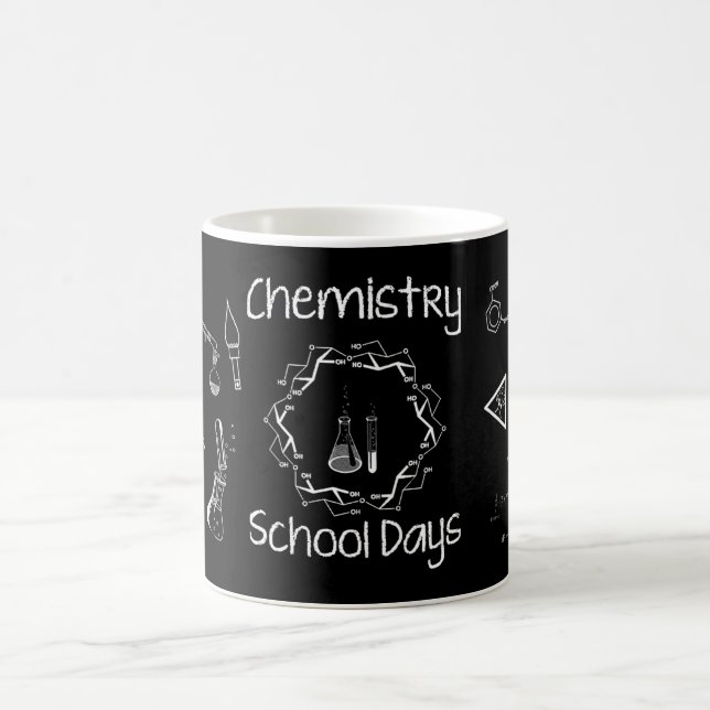 Chemistry Lab Equipment ~ Chalk On Black Board ~ Coffee Mug (Center)