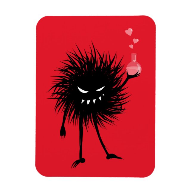 Chemistry lab funny evil character magnet (Vertical)