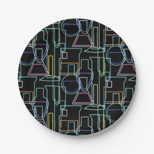 Chemistry Lab Lines Paper Plate