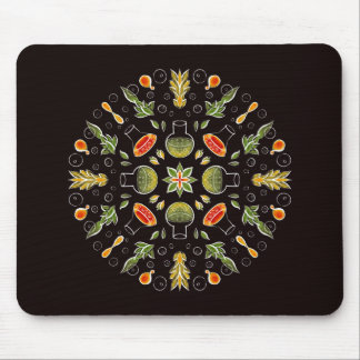Chemistry Lab Science Botanical Pattern Mouse Mat