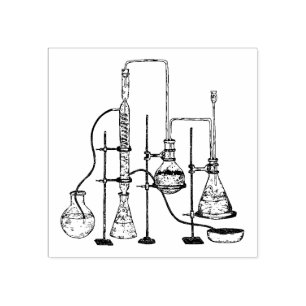 Chemistry Lab Science Rubber Stamp