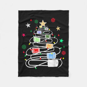 Chemistry Lab Scientist Phlebotomist Christmas Tes Fleece Blanket