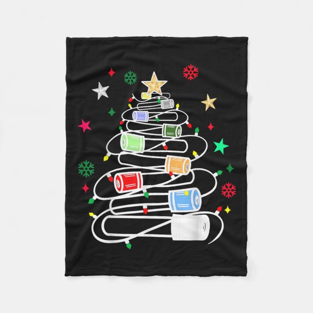 Chemistry Lab Scientist Phlebotomist Christmas Tes Fleece Blanket (Front)