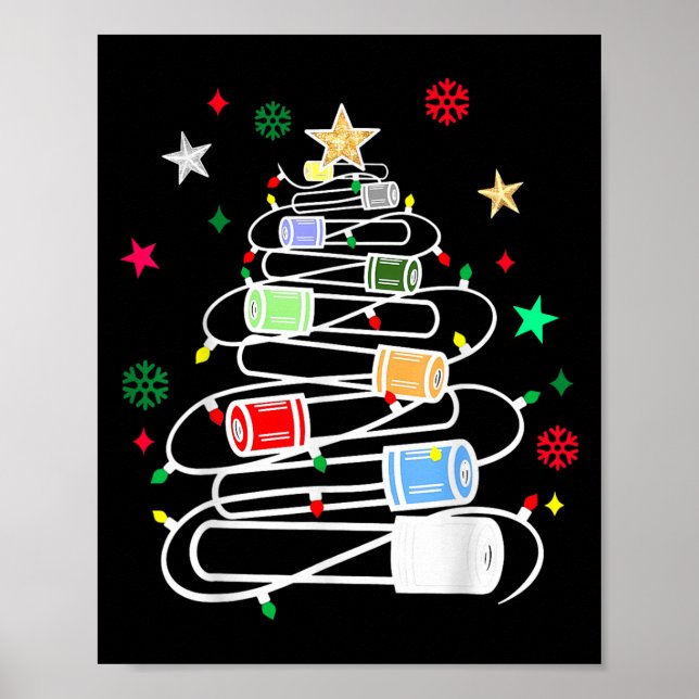 Chemistry Lab Scientist Phlebotomist Christmas Tes Poster (Front)