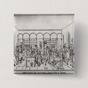 Chemistry laboratory of Baron Justus von Liebig 15 Cm Square Badge