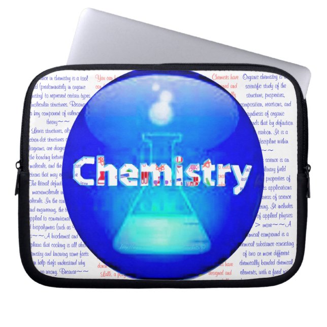 "Chemistry" Laptop Sleeve (Front)
