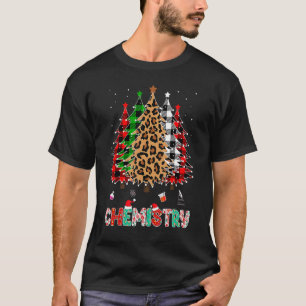 Chemistry Leopard Red White Green Plaid Christmas T-Shirt