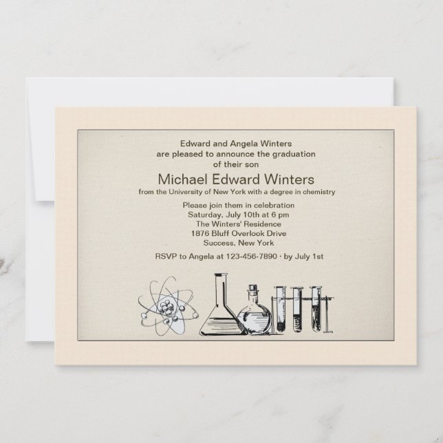 Chemistry Major Graduation Invitation (Front)