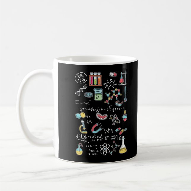 Chemistry Mathematician Physicist Chemist Coffee Mug (Left)