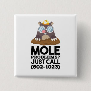 Chemistry - Mole Problems  15 Cm Square Badge