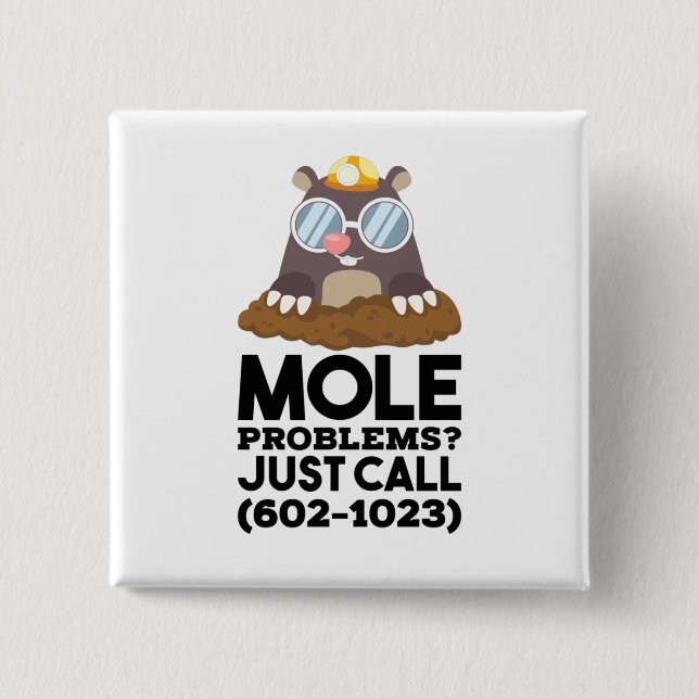Chemistry - Mole Problems  15 Cm Square Badge (Front)